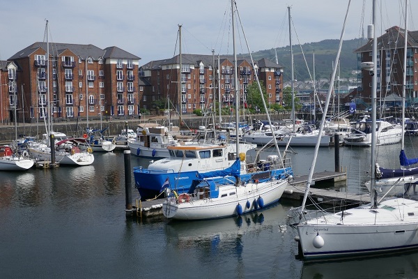 Aangemeerd in Swansea