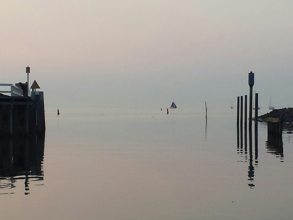 Duitse wadden Uitzicht vanuit de oude haven va Hindeloopen